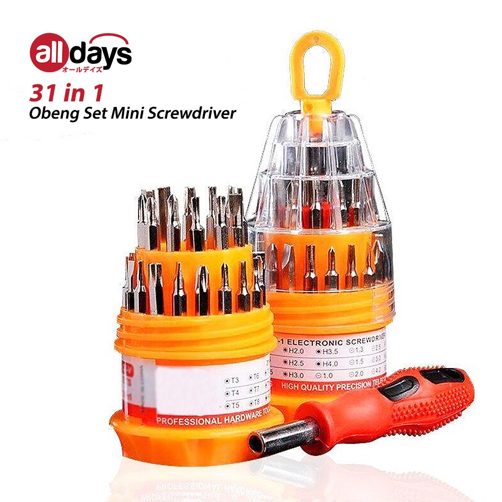 Alldays 31 in 1 Obeng Set Mini Screwdriver Magnetic / Obeng Handphone / Obeng Multifungsi