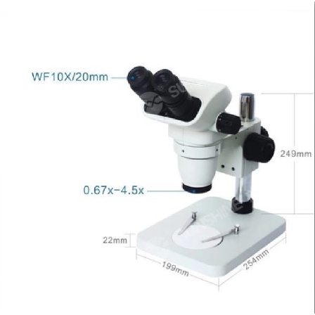 Microscope Binocular SZM6745-B1 plus lampu led Original