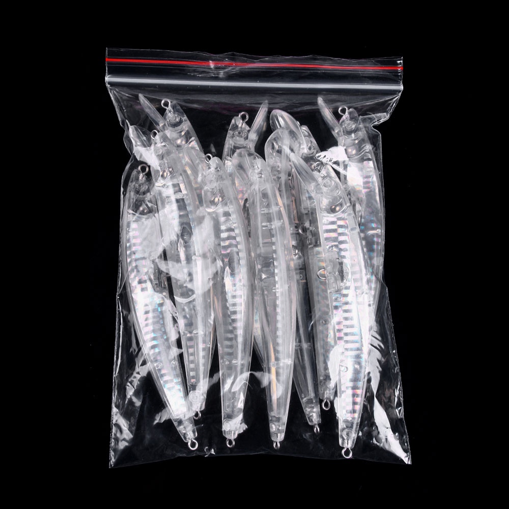 Hengjia 5PCS 12CM 12g Umpan Pancing Ikan Minnow Polos Tanpa Cat