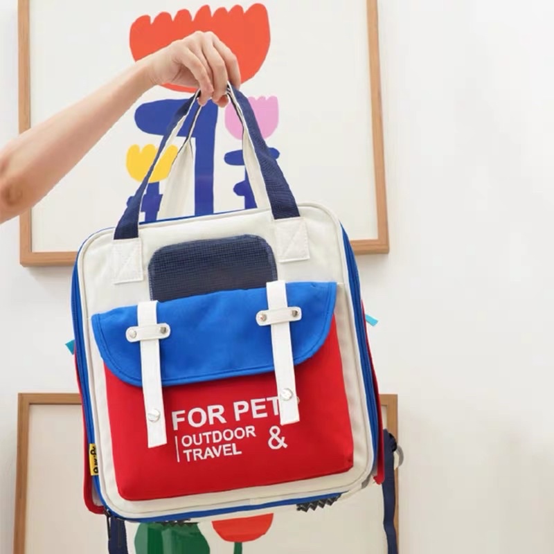 Tas anjing pet bag backpack-tas ransel anjing kucing import murah