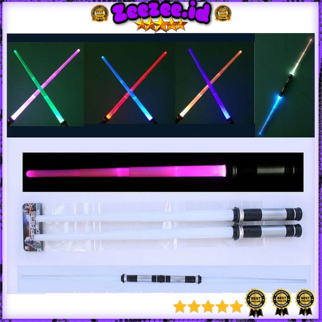 Pedang Mainan Double Bladed Lightsaber Star Wars 288 Koleksi Mainan LED 2 Pedang Jadi 1 untuk Anak