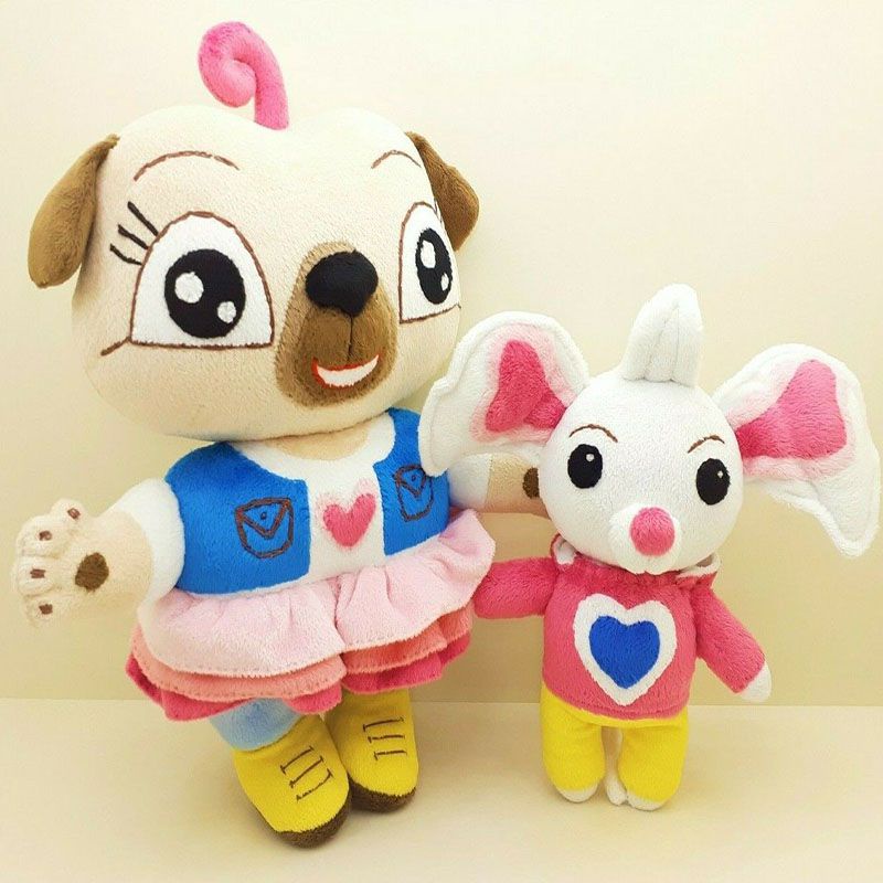 30cm Boneka Chip and Potato Plush Toys Pug and Mouse Stuffed Animal Doll Cute Kids Gift Mainan