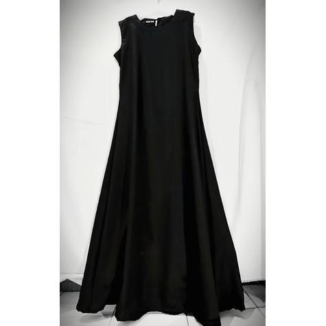 ✣Terlaku.➩ INNER DRESS KATUN / Daleman gamis TANPA LENGAN HITAM 69 ➩