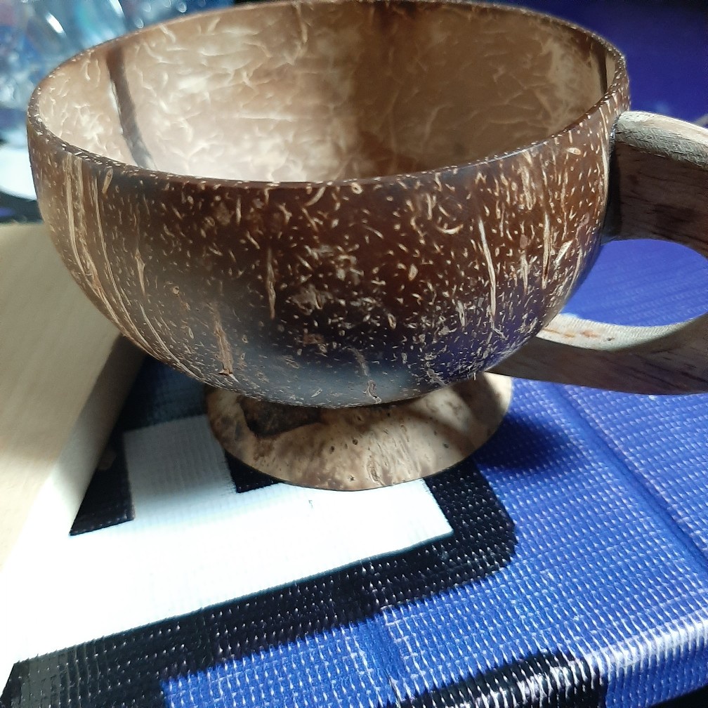 Gelas batok Kelapa Cangkir gagang batok kelapa gelas batok kelapa tempurung kelapa klasik unik