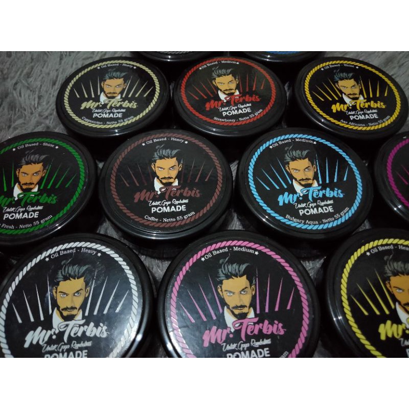 Pomade Oil Based Mr Trebis Paket 10 Pcs Free Sisir Saku