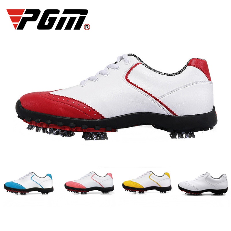 Pre Order Sepatu Golf Wanita Putih Fashion Olahraga Sepatu Tahan Air Non-Slip Latihan Sepatu Wanita 
