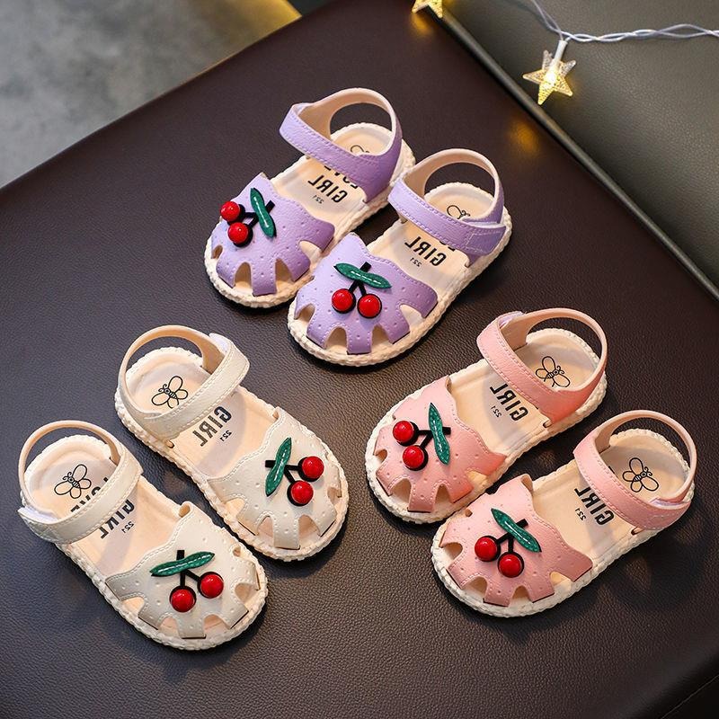 littlekiddoss Sepatu Sendal Anak Perempuan Karet Sandal Cherry Anak Cewek Import Sendal Bayi 6 Bulan - 5 Tahun SH2134N