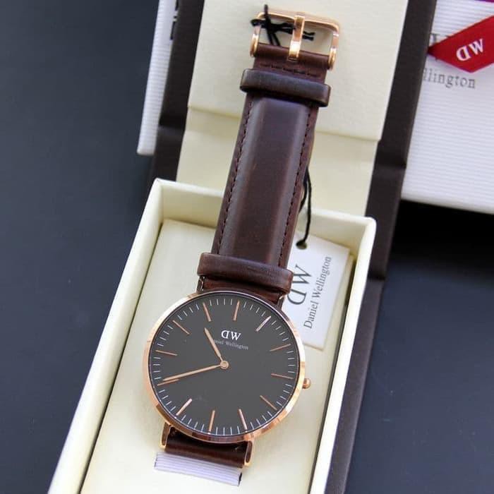 Jam Tangan Dw Danie Wellington Classic Black Bristol Rosegold Ori Murah Original