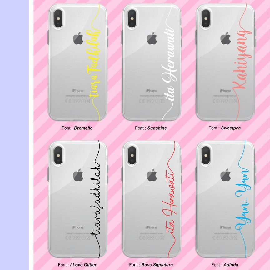 Custom Softcase Nama Oppo iphone samsung xiaomi vivo asus