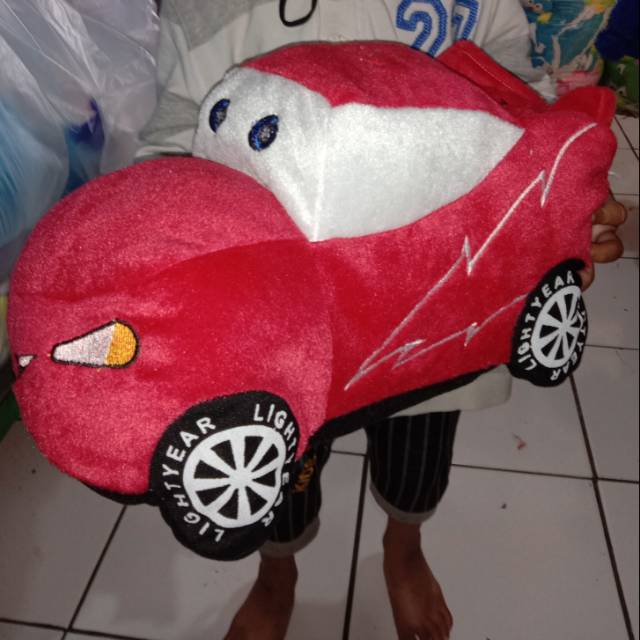 BONEKA MCQUEEN JUMBO BESAR KARAKTER MAINAN KADO