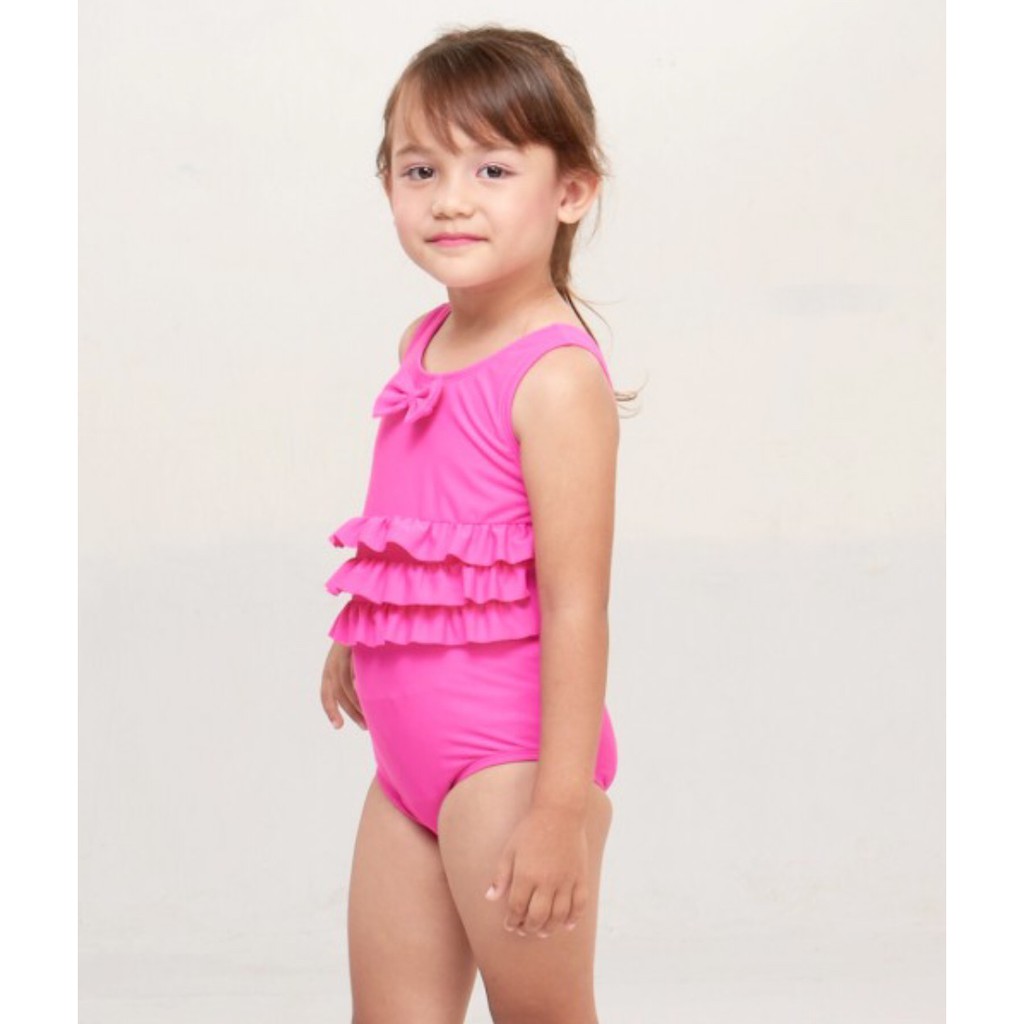 Lee Vierra - Kids Swimwear Ruffle Waist PINK