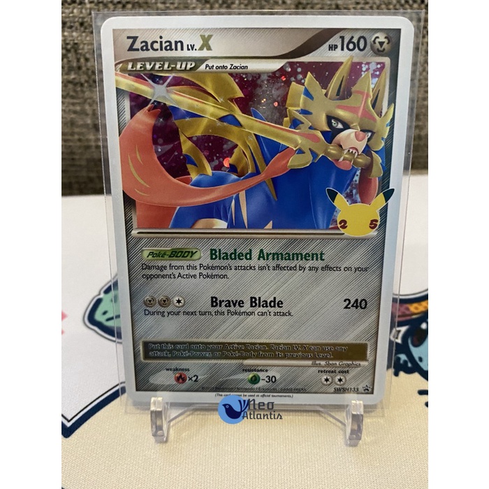 Pokemon TCG English Zacian LV.X Box Promo Pokemon Celebrations