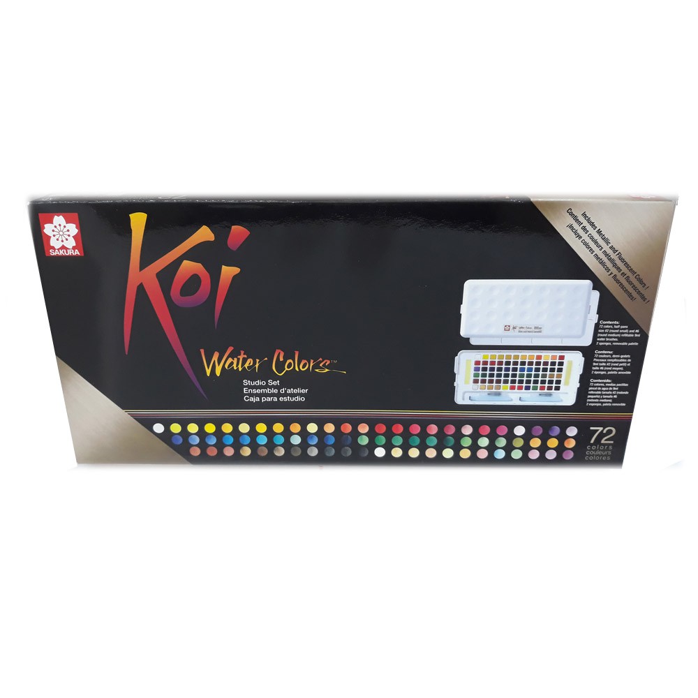 

Sakura Koi Watercolors 72 Studio Set Sketch Box 72 Colors Cat Air Padat Warna Watercolor