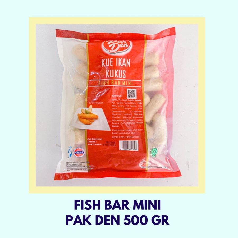 

Fish Bar Mini ( Kue Ikan Kukus) 500 gr, Produk Pak Den - FROZEN FOOD