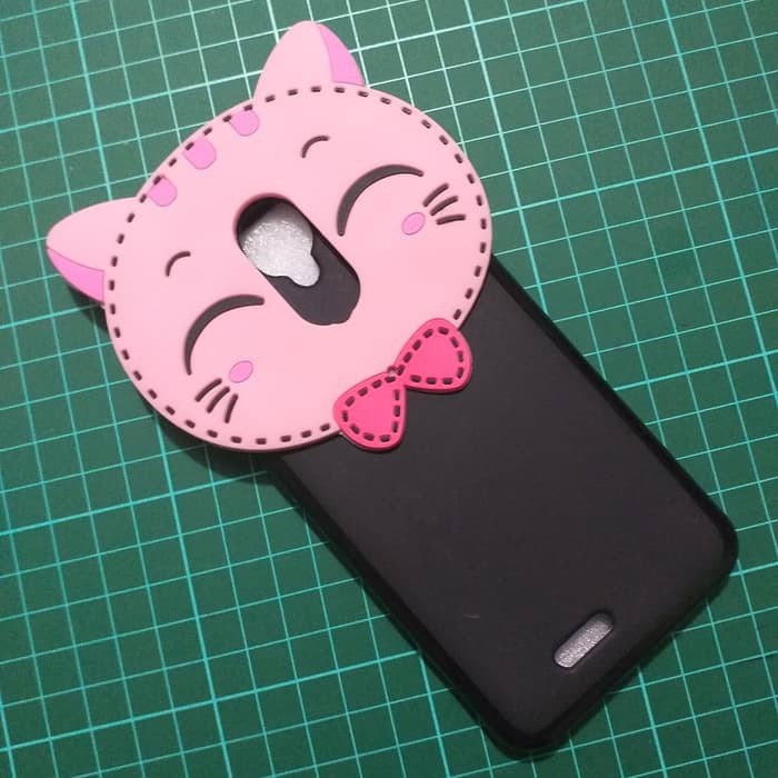 Case Advan S5E 4GS Case 4D CAT SMILE Karakter 3D Softcase