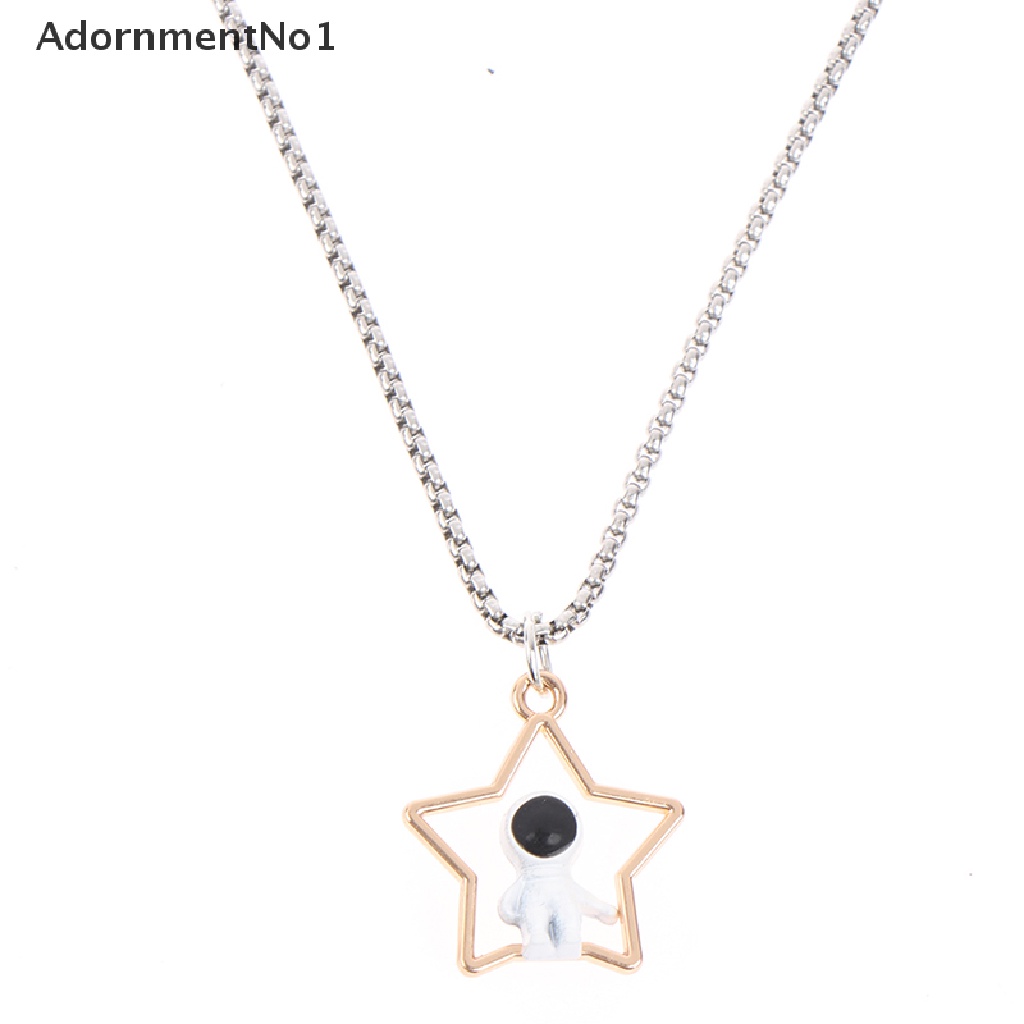 (AdornmentNo1) 2pcs / Set Kalung Magnet Liontin Astronot Untuk Pasangan / Pria / Wanita