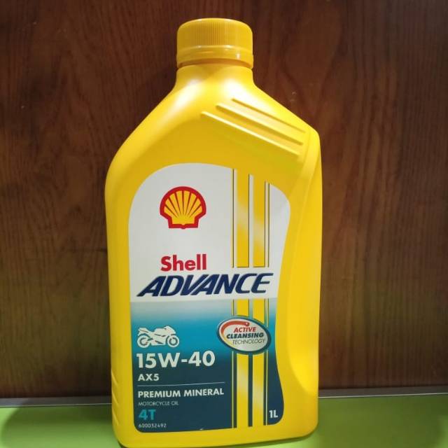 Oli Mesin Shell Advance AX5 1L 4T -SAE 15W40