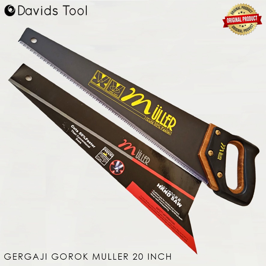 Muller Gergaji Pemotong Kayu Graji Belah Potong Tangan Manual Tajam 18 20 inch