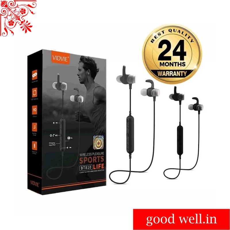 Vidvie Sport Wireless Earphone BT810 Bluetooth / Headset / Handsfree - Hitam Limited