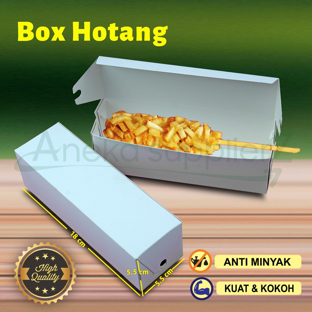 

Box HOTANG - Dus HOTANG - Kotak Corndog| Hotdog Hot Dog Sostang Tokkebi |PUTIH -( 50Pcs)