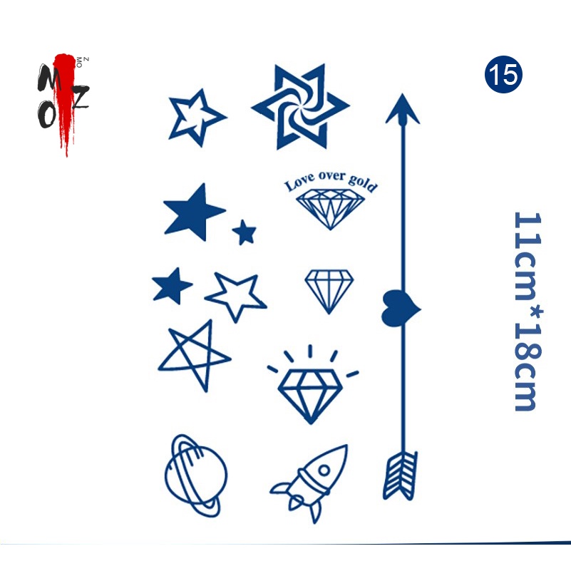 【MOZ】tato temporer tahan lama 15 hari tato temporer anti air