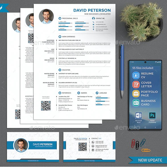 

NS Resume (CV), Cover Letter, Portfolio, Business Card Template | Multiple format