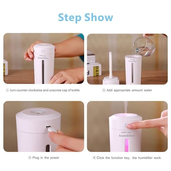 Pelembab Udara Ruangan Humidifier Light Cup