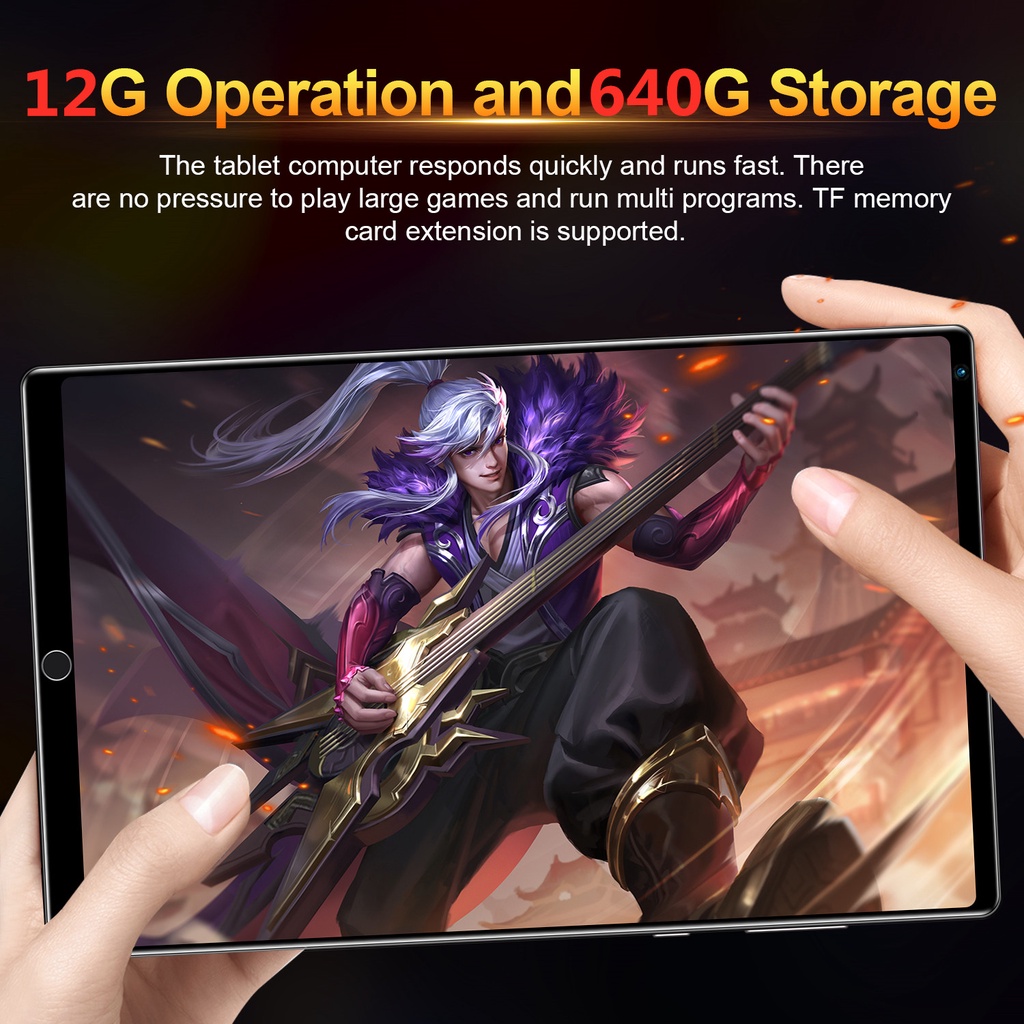 【Promosi Besar】2022 tablet 5G baru 12GB+512GB tablet pembelajaran Android WiFi Dual SIM tablet murah laris manis