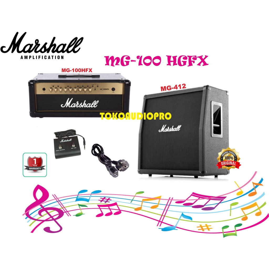 Marshall MG100HGFX Amplifier Gitar Head Cabinet