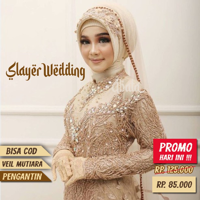 Veil Pengantin Slayer Pengantin  Kerudung Pengantin Slayer Pengantin Mutiara Slayer Mutiara Tile
