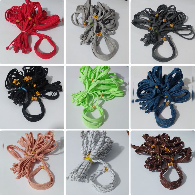 12pcs Gelang Tali Prusik 3 Rangkap Pipih Gelang Tali Sepatu Harga Grosir Termurah