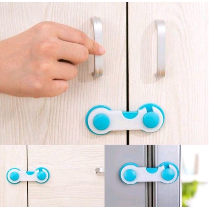 Kunci Kait Pengaman Pintu / Rak Lemari, Laci, Kulkas dll (Baby Safety Lock)