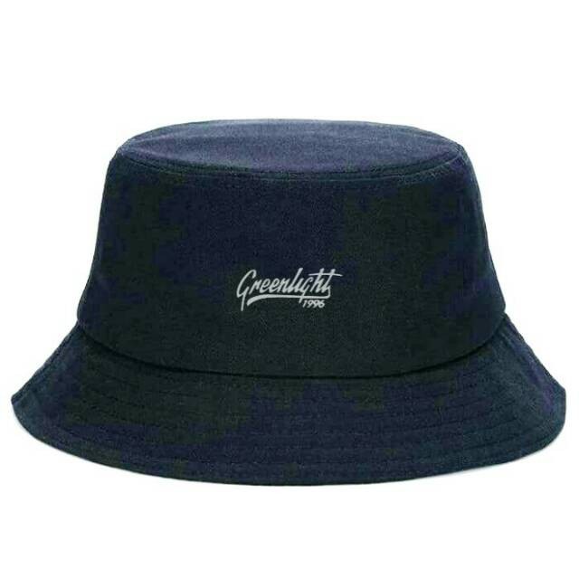Topi BUCKET HAT polos custom GREENLiGHT GREEN LiGHT pria wanita distro bucket hat, topi mancing, pan