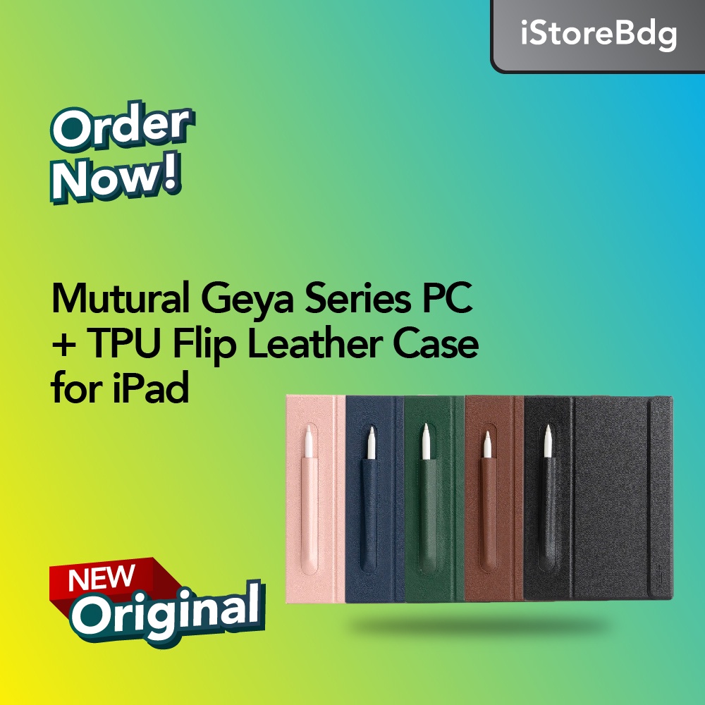 Mutural Geya Series PC + TPU Flip Leather Case for iPd