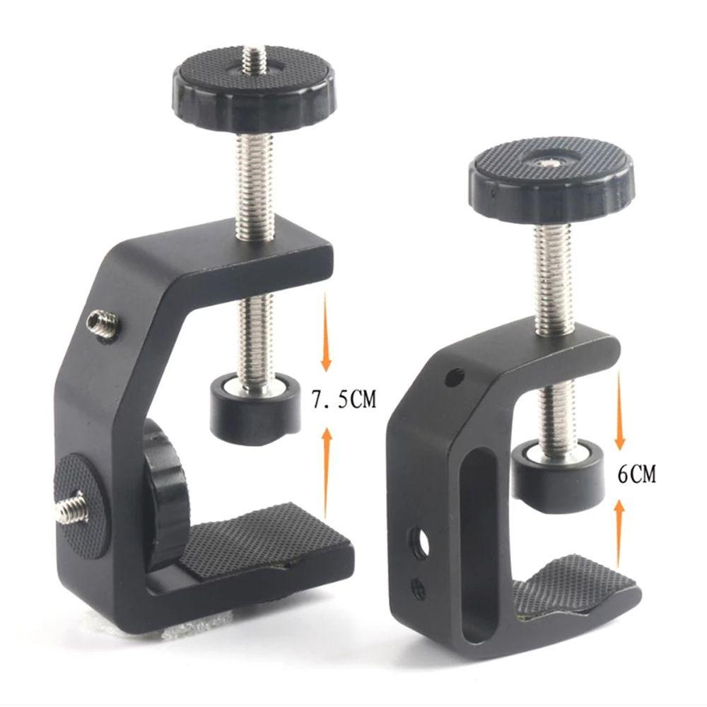 Agustinina Tripod Stand Clamp Adjustable Tripod Aksesoris Bracket Light Support Stand Clip Desktop Mount Flash Fixed Holder Penjepit Lampu Kamera