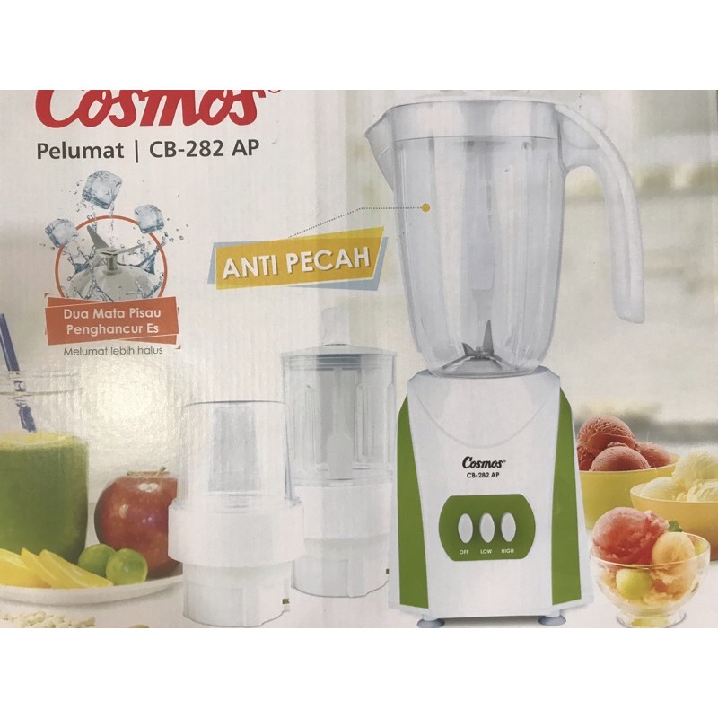 Blender Cosmos CB 282 AP / CB-282AP Blender Anti Pecah Gelas / Wadah Plastik 2 Liter