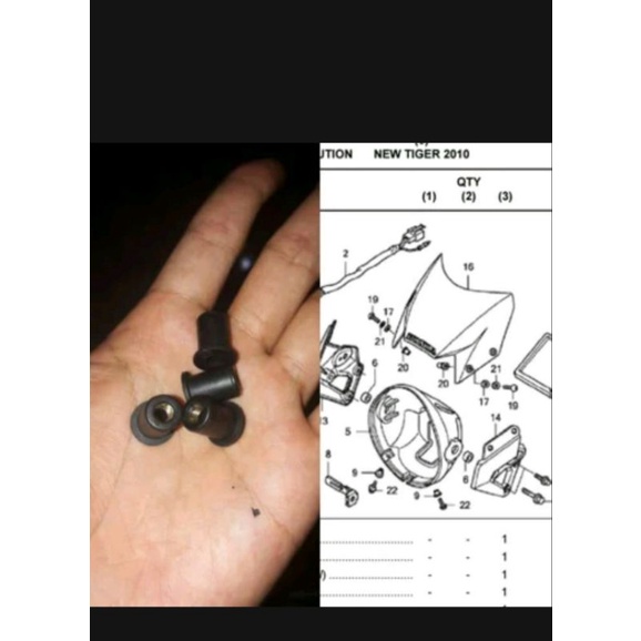 karet mur visor tiger revo original