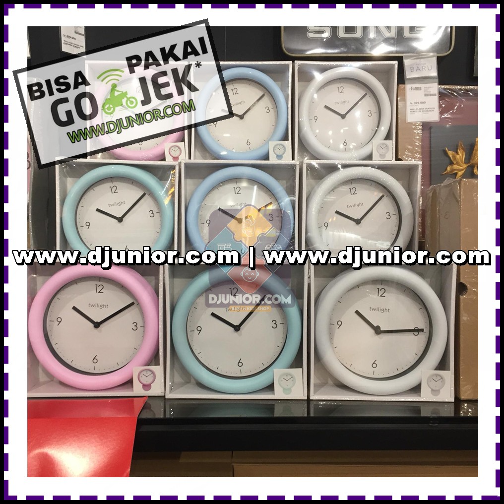 INFORMA - TWILIGHT PASTEL WALL CLOCK WITH PENDULUM / JAM DINDING ANALOG