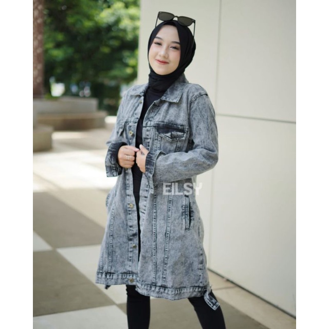 jaket jeans cewek/jaket tunik hijab/midi dres/gamis levis/bisa cod/jaket terbaru 2022/jaket terlaris/outher jaket/pakaian wanita