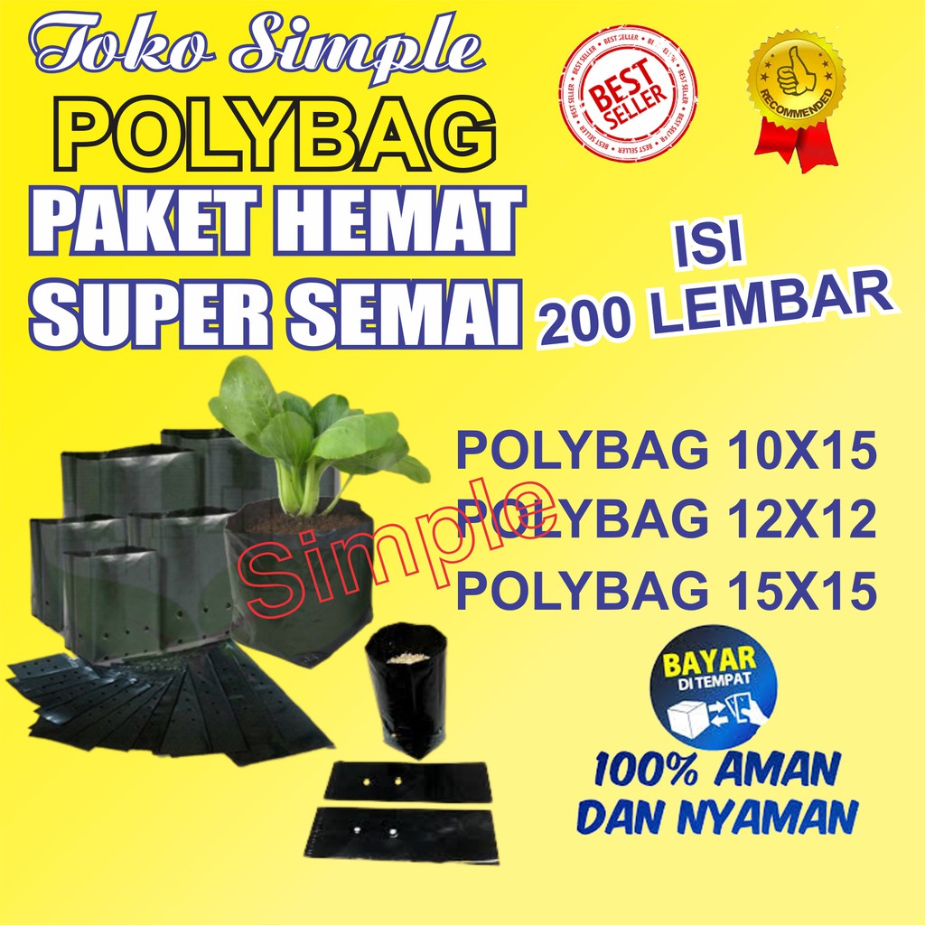 POLIBEK I POLYBEK I POLYBEG I POLIBAG I POLYBAG TANAMAN SEMAI UKURAN KECIL ISI 200 LEMBAR MURAH