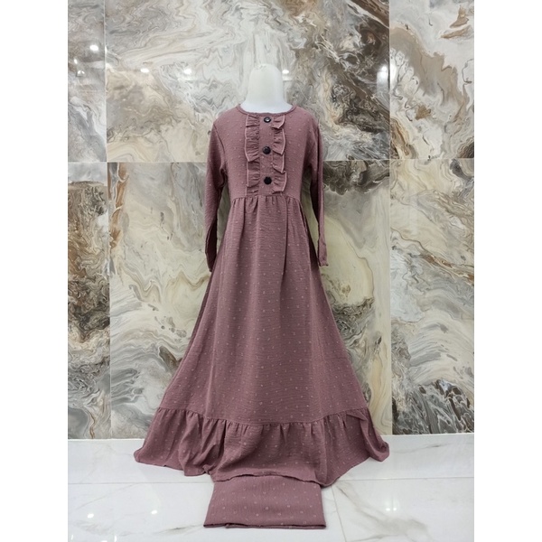 GAMIS ANAK CRINKLE URAGIRI GAMIS RUBIAH RUBY ANAK GAMIS ANAK