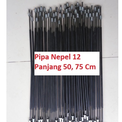 Pipa Nepel slang minyak Rem 12 [besi] Diameter 6 mm  Panjang 50, dan 75  Cm Universal cocok untuk berbagai kenderaan