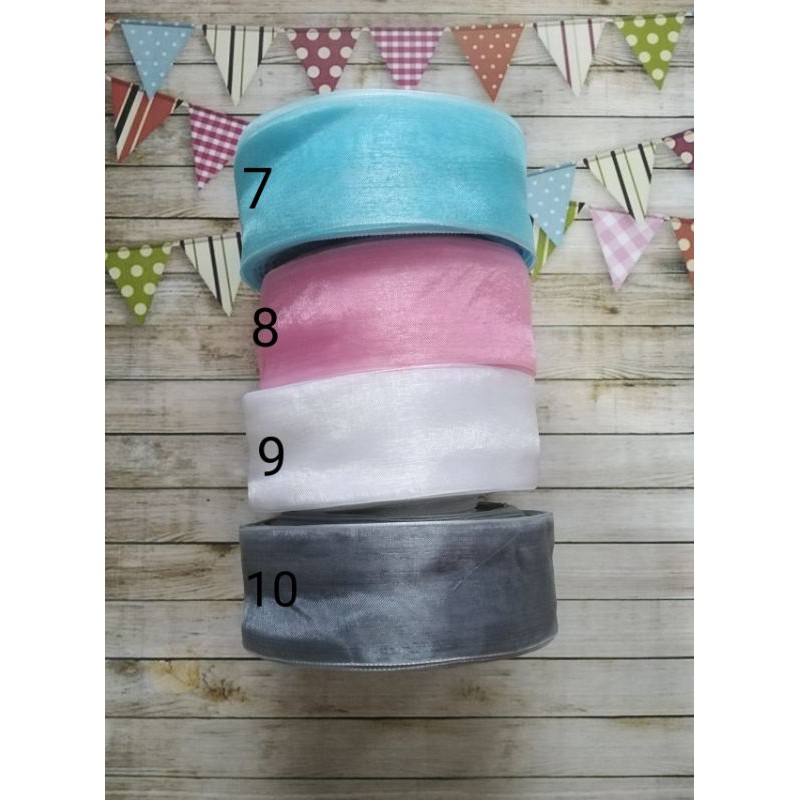 Pita organdi organza 4 cm rol 20 yard hiasan hampers parcel lebaran idul fitri