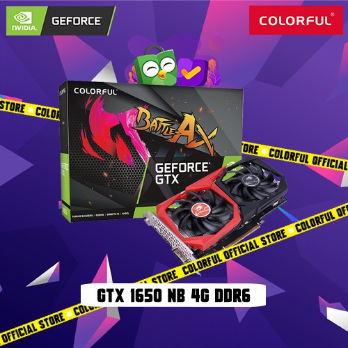 Vga ColorFul GTX 1650 NB 4G - ColorFul Nvidia Geforce GTX 1650 4GB NB Ddr6 - Colorful GTX1650 4GB