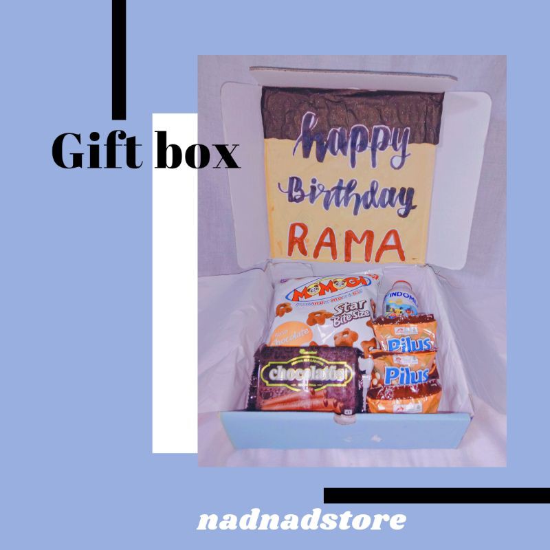 

GIFT BOX BIRTHDAY / GRADUATION / ANNIVERSARY / SNACK BOX HAMPERS BY NADNAD