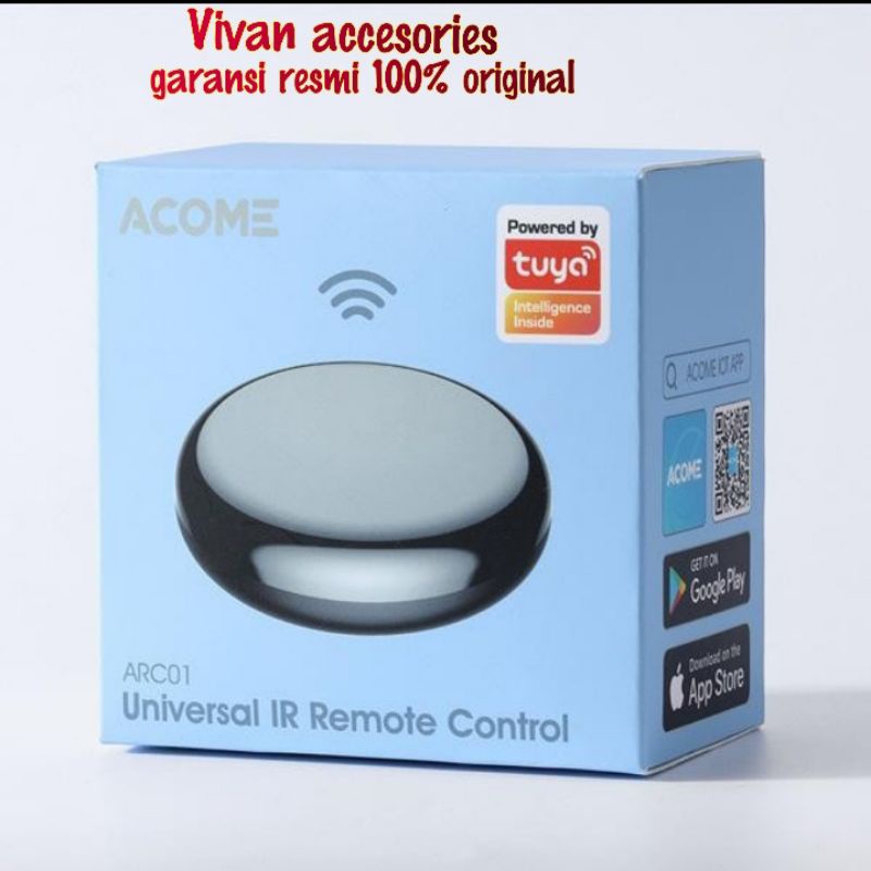 ACOME ARC01 Portabel Universal IR Remote Control Easy To use With Voice Control black