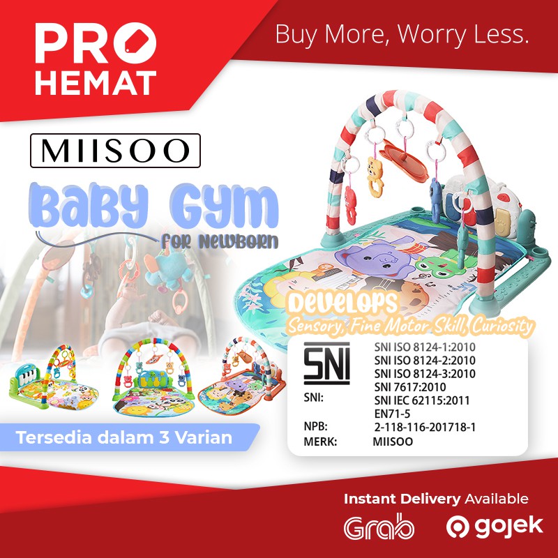 PROHEMAT MIISOO PEDAL PIANO FITNESS RACK Baby Musical Playgym Bayi Kerincingan Baby Gym babygym-1
