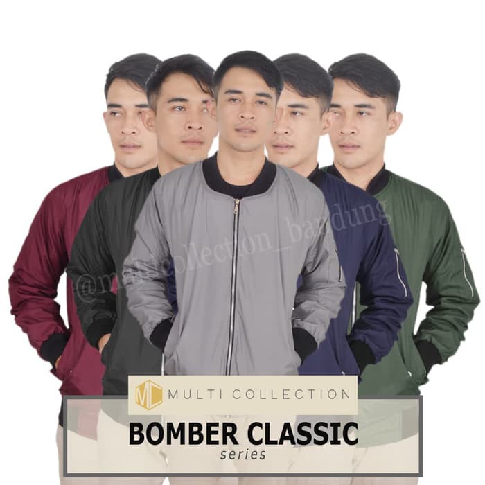 JAKET BOMBER - jaket pria - jaket bomber - baju hangat Mbaninashop