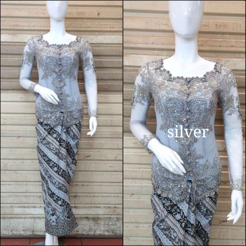 Realpict kebaya original//kebaya payet lengan panjang//kebaya payet sabrina