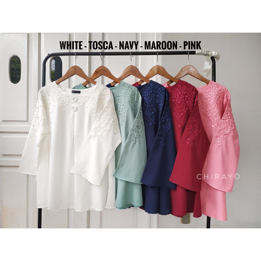 Aqila Top Bordir, atasan wanita jumbo, atasan bordir